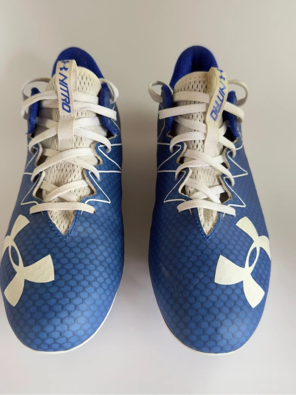Under Armour Blue and Lime Green Athletic Shoe Interior